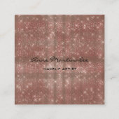 Carte De Visite Carré Maquillage Artiste Rose Gold Sparkle Parties scint (Devant)