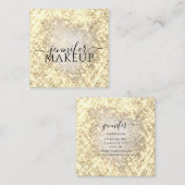 Carte De Visite Carré Maquillage de beauté professionnel Parties scintil (Devant / Derrière)