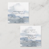 Carte De Visite Carré Maquillage de cheveux moderne Aquarelle Abstraite  (Devant / Derrière)