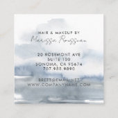 Carte De Visite Carré Maquillage de cheveux moderne Aquarelle Abstraite  (Dos)
