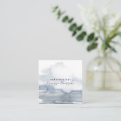 Carte De Visite Carré Maquillage de cheveux moderne Aquarelle Abstraite  (Debout devant)