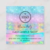 Carte De Visite Carré Maquillage Eyelash Microblade Drivers Logo Diamond (Dos)