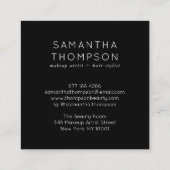 Carte De Visite Carré Maquillage holographique moderne dégradé rose (Dos)