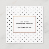 Carte De Visite Carré Maquillage Pois moderne Mode Beauté (Dos)