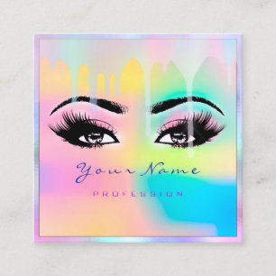 Carte De Visite Carré Maquillage professionnel Eyelash Holograph Drivers