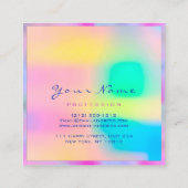 Carte De Visite Carré Maquillage Rainbow Professional Eyeash Holographe (Dos)