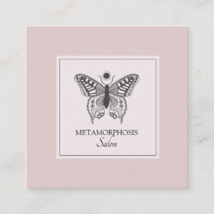 Carte De Visite Carré Maquillage Salon De Beauté Cheveux Rose