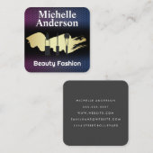 Carte De Visite Carré Maquiller les brosses | Cosmétiques (Devant / Derrière)