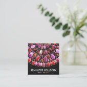 Carte De Visite Carré Marble Nail Art Mandala - Rendez-vous  (Debout devant)