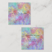 Carte De Visite Carré Marbre Abstrait et élégant (Devant / Derrière)