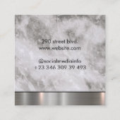 Carte De Visite Carré Marbre avec finition métallique (Dos)