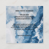 Carte De Visite Carré Marbre bleu (Dos)
