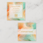 Carte De Visite Carré Marbre continu motif terre cuite (Devant / Derrière)