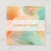 Carte De Visite Carré Marbre continu motif terre cuite (Dos)