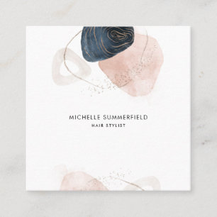 Carte De Visite Carré Marbre de terre moderne personnalisé