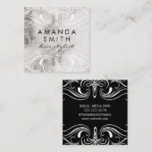 Carte De Visite Carré Marbre d'éléments soignés (Devant / Derrière)