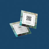 Carte De Visite Carré Marbre élégant Abstrait Moderne Grunge