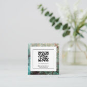 Carte De Visite Carré Marbre élégant Abstrait Moderne Grunge (Debout devant)