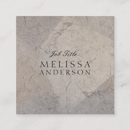 Carte De Visite Carré Marbre élégant moderne professionnel (Devant)