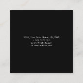 Carte De Visite Carré Marbre et or d'arbre de bonsaïs de cercle d'Enso (Dos)