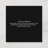 Carte De Visite Carré Marbre Faux Parties scintillant Holographe maquill (Dos)