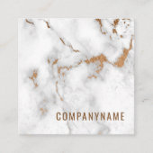 Carte De Visite Carré Marbre Laconique Nom de l'entreprise Moderne (Devant)