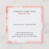 Carte De Visite Carré marbre moderne rose-or (Dos)