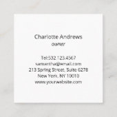 Carte De Visite Carré Marbre moderne Rosegold (Dos)