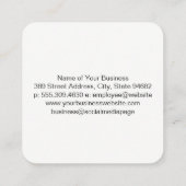 Carte De Visite Carré Marbre noir blanc mélangé (Dos)