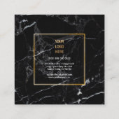 Carte De Visite Carré Marbre PixDezines /Noir+Blanc (Dos)