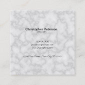 Carte De Visite Carré Marbre QR Code (Dos)