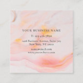 Carte De Visite Carré Marbre rose féminin éthéré (Dos)