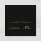 Carte De Visite Carré Marbre rose moderne élégant maquilleur (Dos)