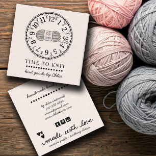 Carte De Visite Carré Marchandises Knit artisanales