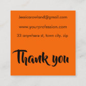 CARTE DE VISITE CARRÉ MARCHE NOCTURNE OU TRAITER HALLOWEEN (Dos)