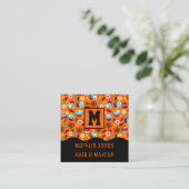 CARTE DE VISITE CARRÉ MARCHE NOCTURNE OU TRAITER HALLOWEEN (Debout devant)