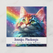 Carte De Visite Carré Marcheuse pour animaux de compagnie et chiens Rain (Devant)