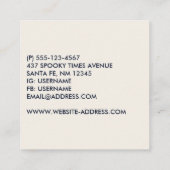 Carte De Visite Carré Mare Green Frankenstein Monster face Halloween (Dos)