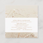 Carte De Visite Carré *~* Mariage Gold Foil Élégant Pastel Blush  (Dos)