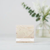 Carte De Visite Carré *~* Mariage Gold Foil Élégant Pastel Blush  (Debout devant)