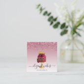 Carte De Visite Carré Mariage Parties scintillant de gâteau Drift Boulan (Debout devant)