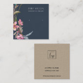 CARTE DE VISITE CARRÉ MARINE CHERRY BLOSSOM STUD EARRY AFFICHER LOGO (Devant / Derrière)