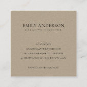 CARTE DE VISITE CARRÉ MARINE ROSE BLEU FOLIAGE INITIAL WREATH PROFESSION (Dos)