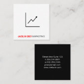 Carte De Visite Carré Marketing | Graphique (Devant / Derrière)