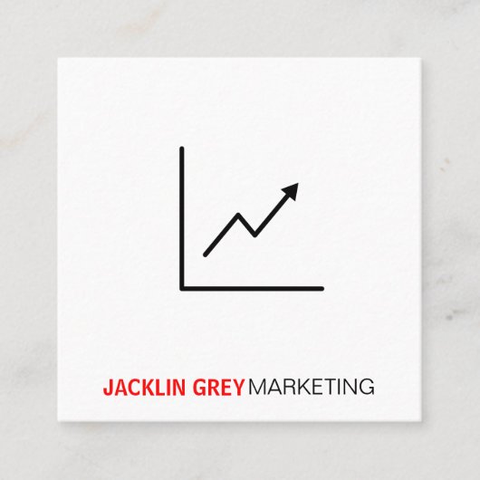 Carte De Visite Carré Marketing | Graphique (Devant)