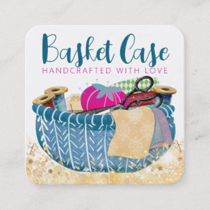 Carte De Visite Carré Maroquinerie notions panier couturier tissu artisa