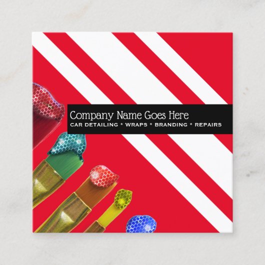 Carte De Visite Carré Marquage à chaud détaillant de pistolage (Devant)