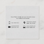 Carte De Visite Carré Marques texturées (fruité) (Dos)