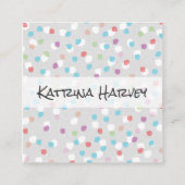 Carte De Visite Carré Marques texturées (fruité) (Devant)