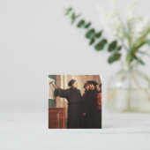 Carte De Visite Carré Martin Luther Nailing 95 Thèses (Debout devant)